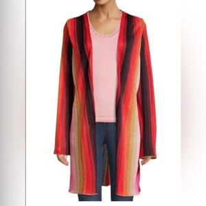 M Missoni Striped Lurex Open-Front Cardigan size 40 (4)